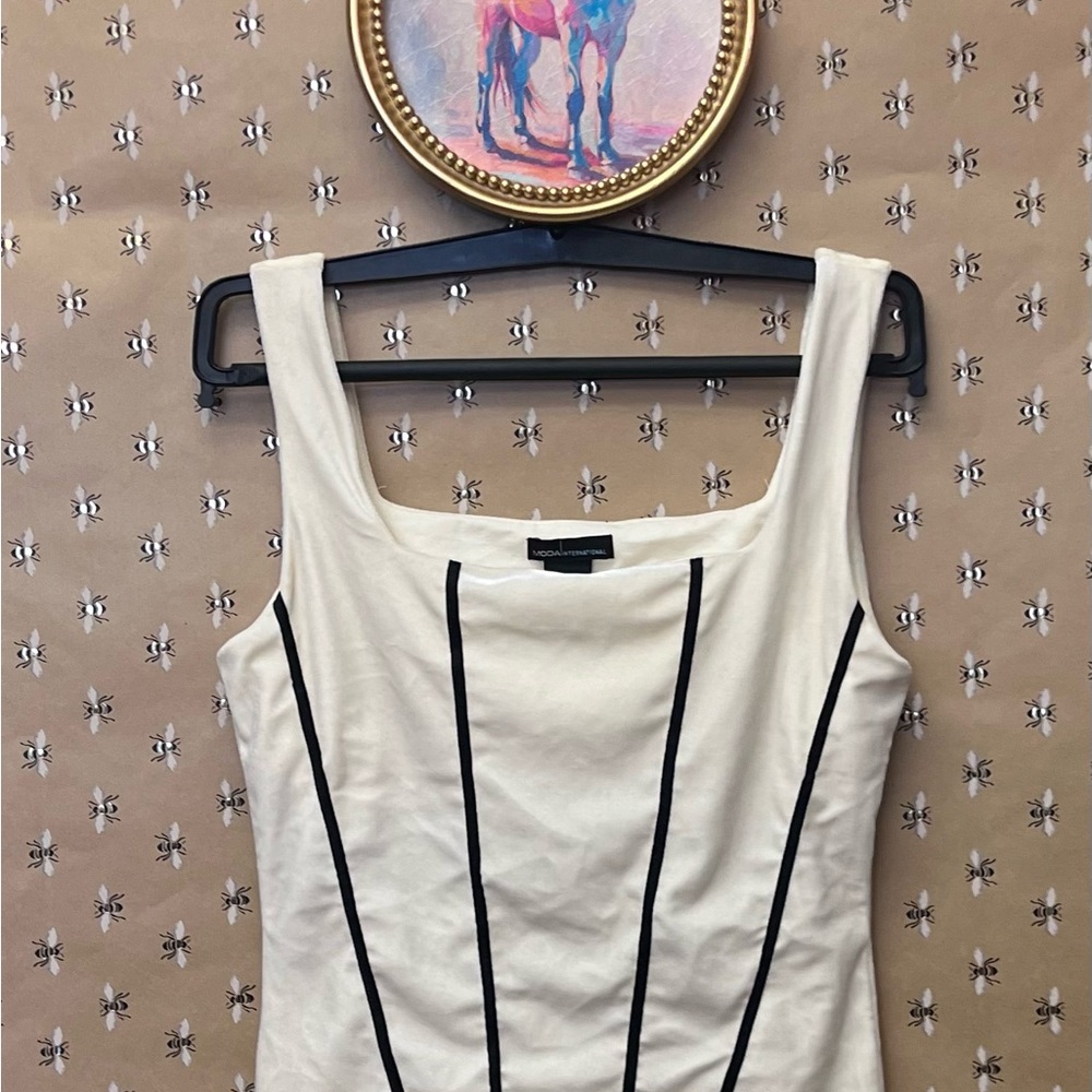Elegant Cream and Black Women's Top